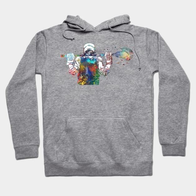 Lacrosse Player Girl Hoodie by RosaliArt